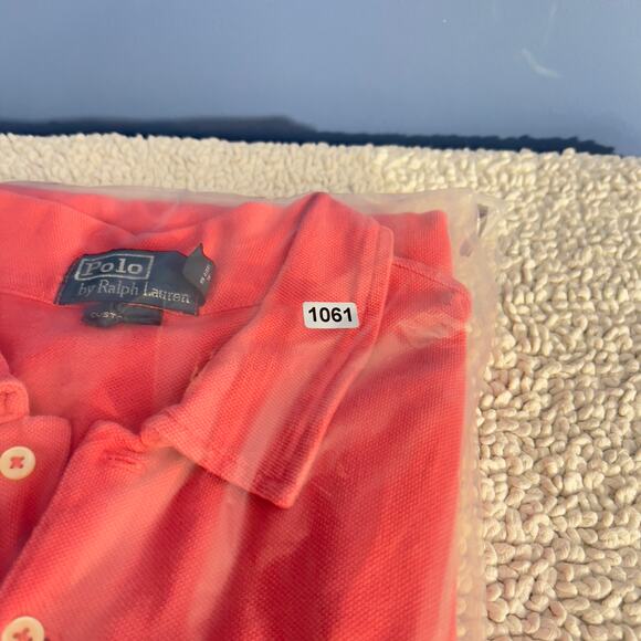 Polo by Ralph Lauren Custom Fit Polo Blue Pony Men's XXL Peachy Pink 100% Cotton - Picture 10 of 10